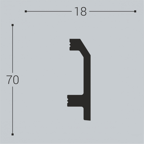 Напольный плинтус Bello Deco XPS П11